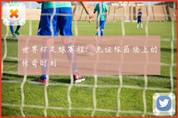 世界杯足球赛程:见证绿茵场上的传奇时刻